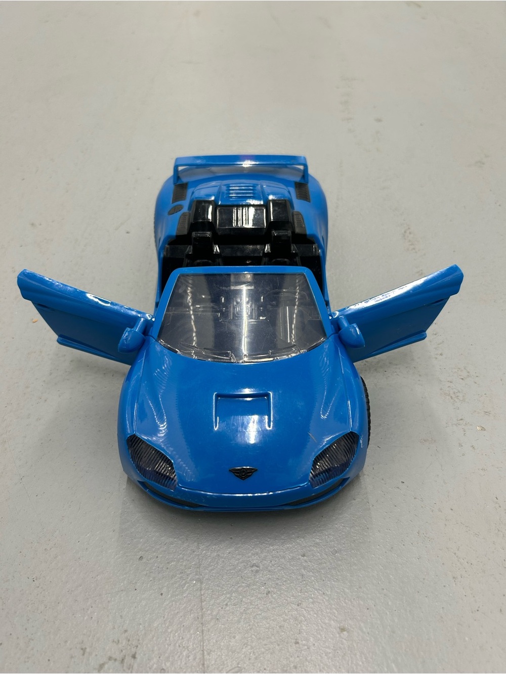 Vintage Driven by Battat Blue Convertible Sports Car Toy Vehicle Collectible